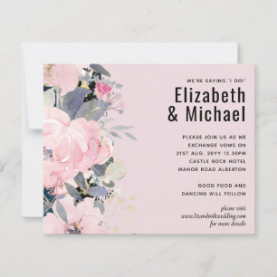 Blush Pink Dusty Blue Floral Wedding Budget