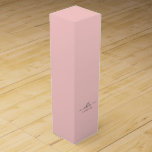 Blush Pink Dusty Pink Modern Minimalist Name Wine Box<br><div class="desc">A modern and simple, custom name wine gift box. First name in a beautiful modern script, paired with a block typography font, on an elegant and colorful background. Easy to customize the name and back ground color! Perfect give for any occasion: wedding, bridal shower, anniversary, baby shower, engagement party, or...</div>