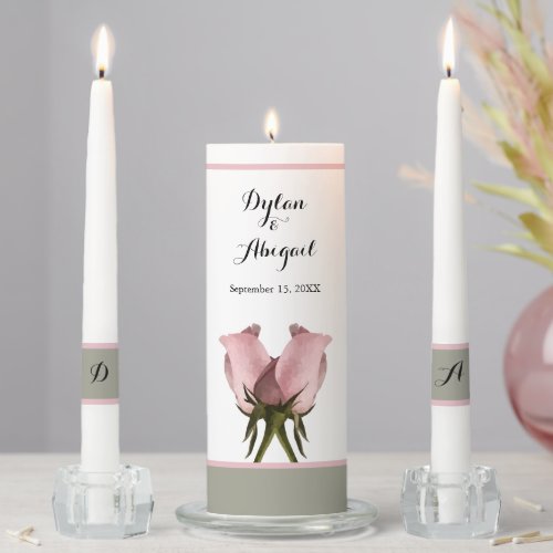 Blush Pink Dusty Sage 2_Rose Wedding Unity Candles