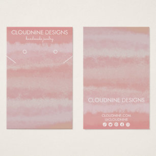 Blush Pink Earring Necklace Jewelry Display Card
