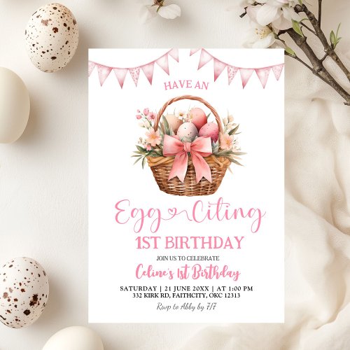 Blush Pink Eggciting Birthday