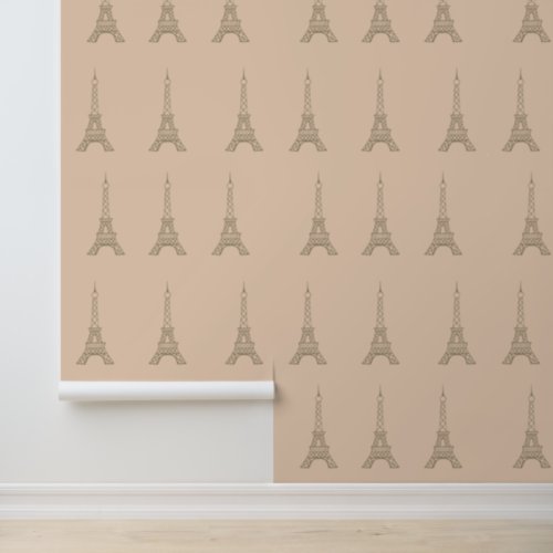 Blush Pink Eiffel Tower Wallpaper 