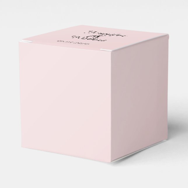Blush Pink Elegance Wedding Favor Box (Front Side)