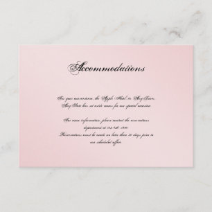 Blush Pink Elegance Wedding Insert