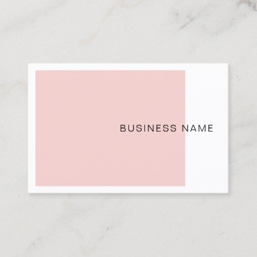 Blush Pink Elegant Company Modern Simple Template Business Card