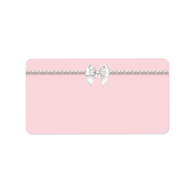Blush Pink Elegant Fancy Tiffany Theme Label (Front)