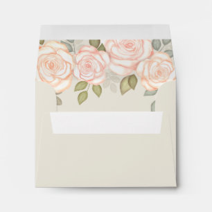 Blush Pink Elegant Floral Botanical RSVP Envelope