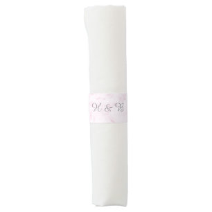 Blush Pink Elegant Marble Wedding Napkin Bands