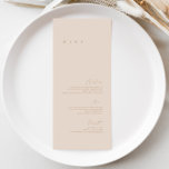 Blush Pink Elegant Minimalist Wedding Flat Menu<br><div class="desc">Design features an handwritten font and modern minimalist design. Designed to coordinate with for the «SERENA» Wedding Invitation Collection. To change details, click «Personalize». To move the text or change the size, font, or color, click «Click to customize further» It. View the collection link on this page to see all...</div>