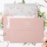 Blush Pink Elegant Modern Formal, Floral Wedding Envelope<br><div class="desc">Elegant blush pink wedding envelope with design coordinating our "Modern Elegant Typography Blush Pink and Peach Wedding" collection invites. Envelope with elegant modern couples names with an ampersand on the back top flap. Delight your guest as they open the envelope to find exquisite fine hand-drawn floral designs inside in blush...</div>