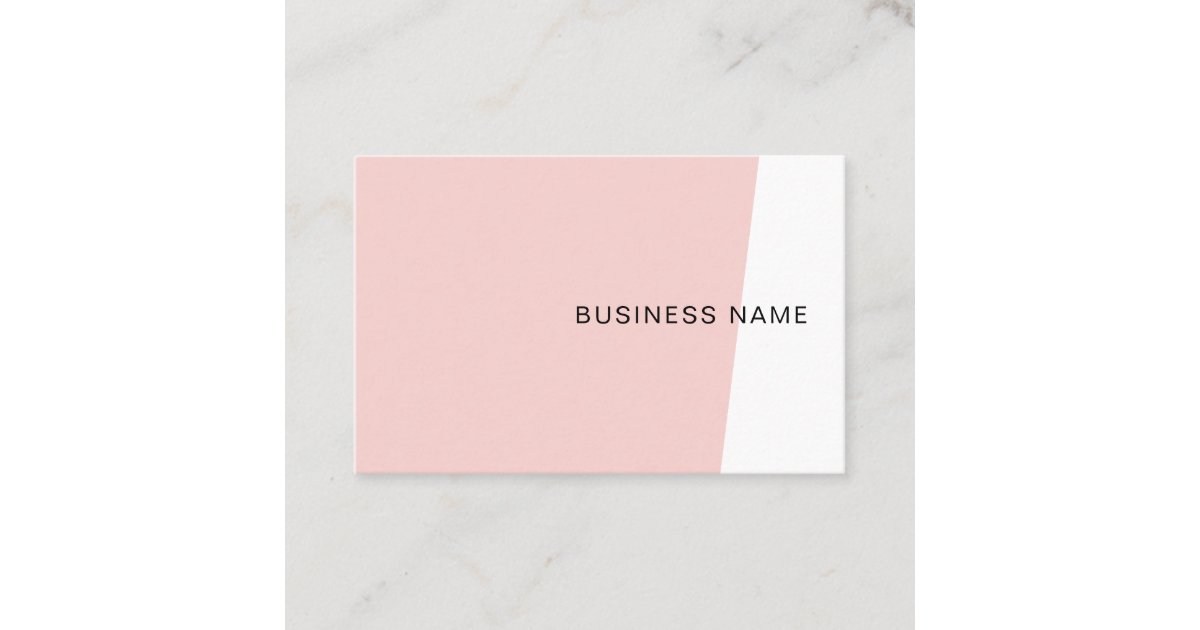 Blush Pink Elegant Modern Minimalist Template Business Card | Zazzle