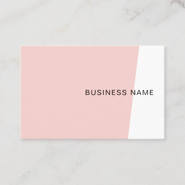 Blush Pink Elegant Modern Minimalist Template Business Card | Zazzle