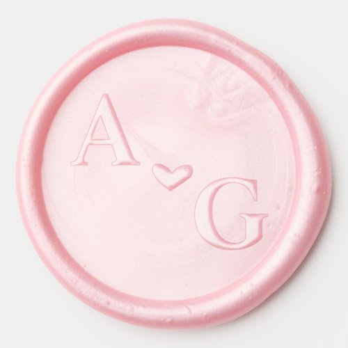 Blush pink Elegant monogram wedding  Wax Seal Sticker