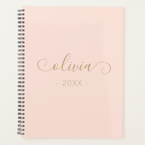Blush Pink Elegant Script 2024 Planner