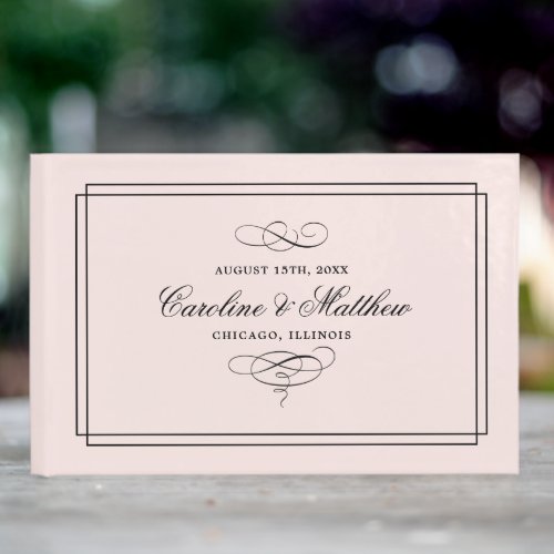 Blush Pink Elegant Wedding Guest Books