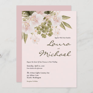 Blush Pink Elegant Wedding Invitation