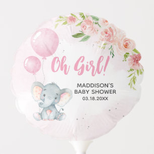 Blush Pink Elephant Baby Shower Balloon