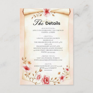 Blush pink enclosure cards 