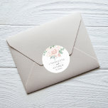 Blush Pink Eucalyptus Greenery Succulent Wedding Classic Round Sticker<br><div class="desc">This design features a blush pink floral theme with eucalyptus and greenery.  These classic round stickers will be the perfect addition to your wedding invitations,  thank you cards and wedding favor bags.</div>