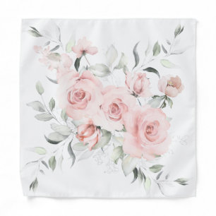 Blush Pink Eucalyptus Wedding Pocket Square Bandana