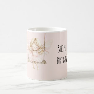 Blush Pink Fairy on Swing Coffee Mug