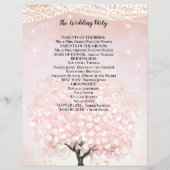Blush Pink Fairytale Wedding Program (Back)