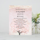 Blush Pink Fairytale Wedding Program (Standing Front)