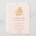 Blush Pink Fall A Little Pumpkin First Birthday Invitation | Zazzle