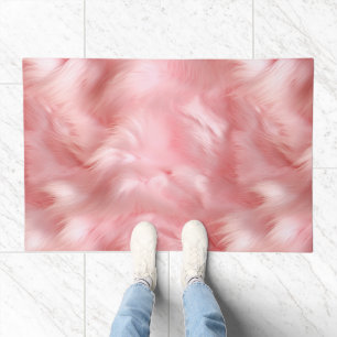 Blush Pink Faux Fur Doormat