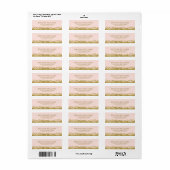 Blush Pink Faux Gold Glitter Label (Full Sheet)