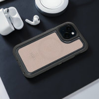 Blush Pink Faux Leather Monogram MagSafe