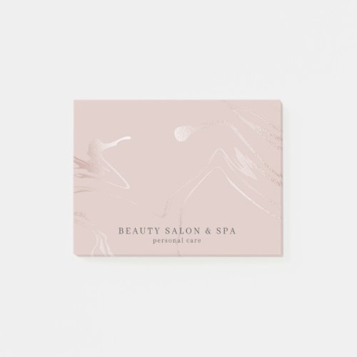 Blush Pink Faux Rose Gold Classy Beauty Salon Post_it Notes