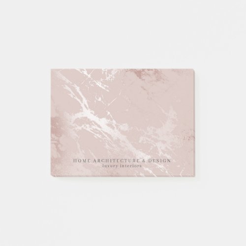 Blush Pink Faux Rose Gold Classy Home Decorator Post_it Notes