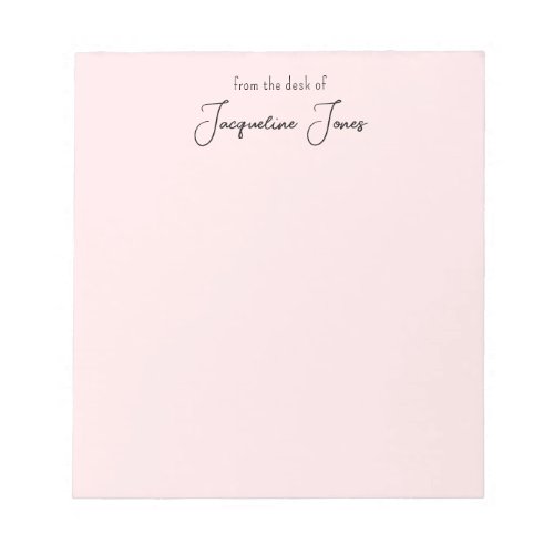 Blush Pink Feminine Beauty Notepad