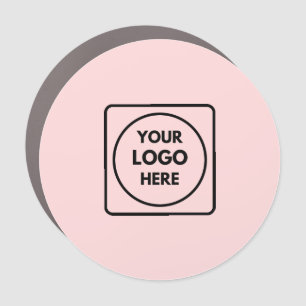 Blush Pink Feminine   Custom Business Logo Design Car Magnet