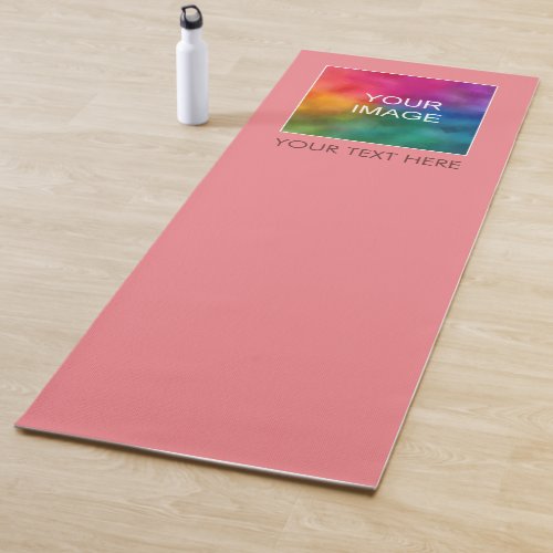 Blush Pink Fitness Yoga Mats Your Text Photo Here
