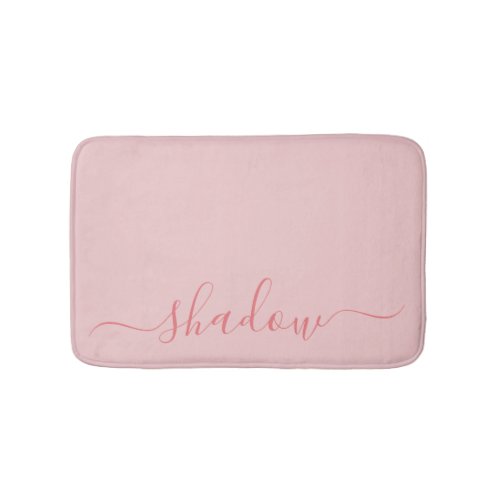 Blush Pink Flat Pet Bed Mat Personalized