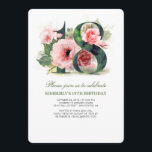 Blush Pink Floral 18th Birthday Party Invitation<br><div class="desc">Adorable blush pink watercolor flowers 18th birthday party invitations</div>