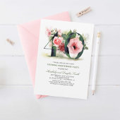 Blush Pink Floral 40th Wedding Anniversary Invitation
