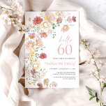 Blush Pink Floral 60th Birthday Invitation<br><div class="desc">Celebrate 60 years in style with this elegant blush pink floral 60th birthday invitation template! Featuring soft blush pink flowers mixed with elegant greenery, this design is perfect for a sophisticated and timeless celebration. Easily customize the text to include your party details, making it a personal and unique way to...</div>