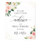 Blush Pink Floral Advice and Well Wishes Sign