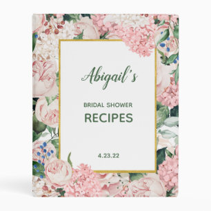 Blush Pink Floral Avery Mini Binder