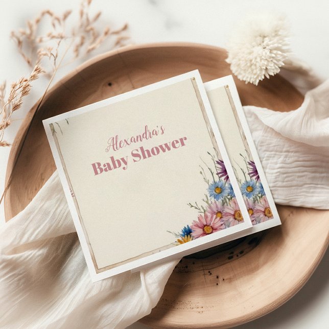Blush Pink Floral Baby in Bloom Napkins (Creator Uploaded)