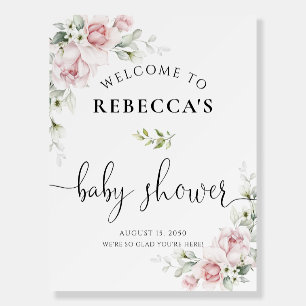 Blush Pink Floral Baby Shower Foam Boards