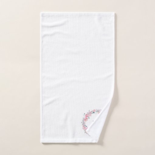Blush Pink Floral Bath Towel Set Zazzle