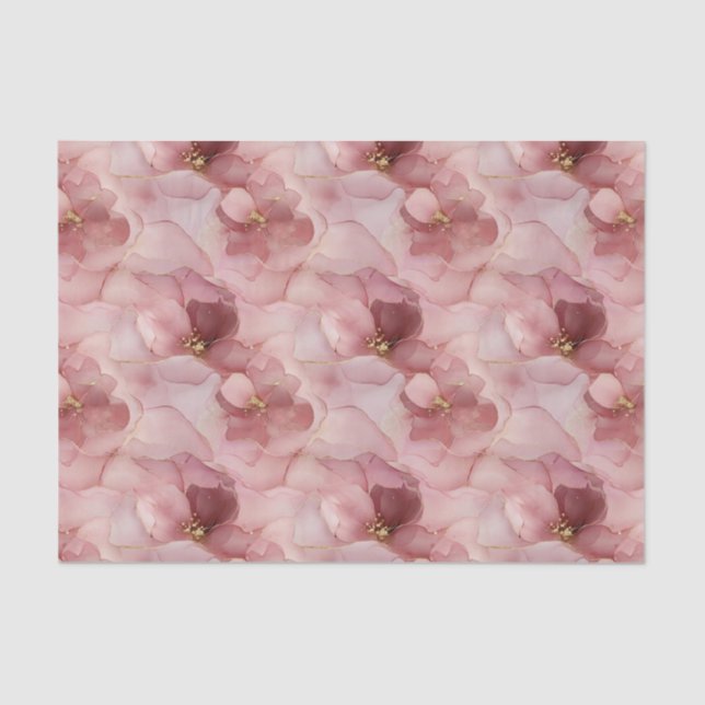 Blush Pink Floral Birthday Tissue Paper (Front)