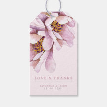 Blush Pink Floral Bloom Favor Gift Tags