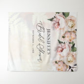 Blush Pink Floral Bridal Shower Backdrop (Front (Horizontal))