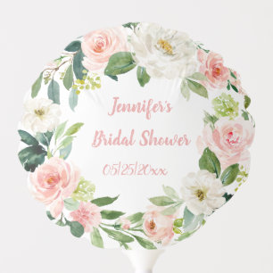 Blush Pink Floral Bridal Shower Balloon