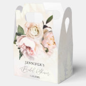 Blush Pink Floral Bridal Shower Favor Boxes (Opened)